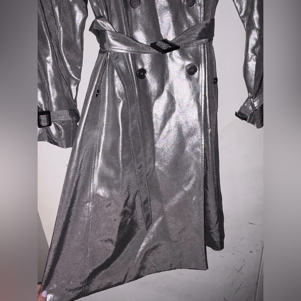 Jones New York Shimmering Silver Coat - Picture 6 of 8